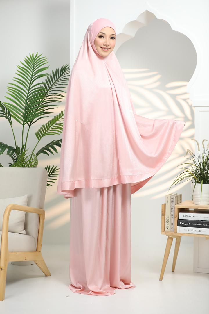 Satin Muslim Queen (Rose clair/ Light Pink)