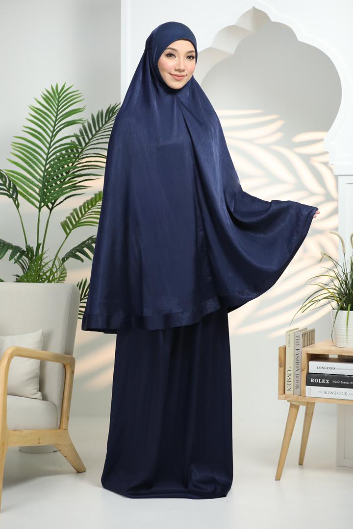 Satin Muslim Queen ( Bleu nuit/ Dark Blue)