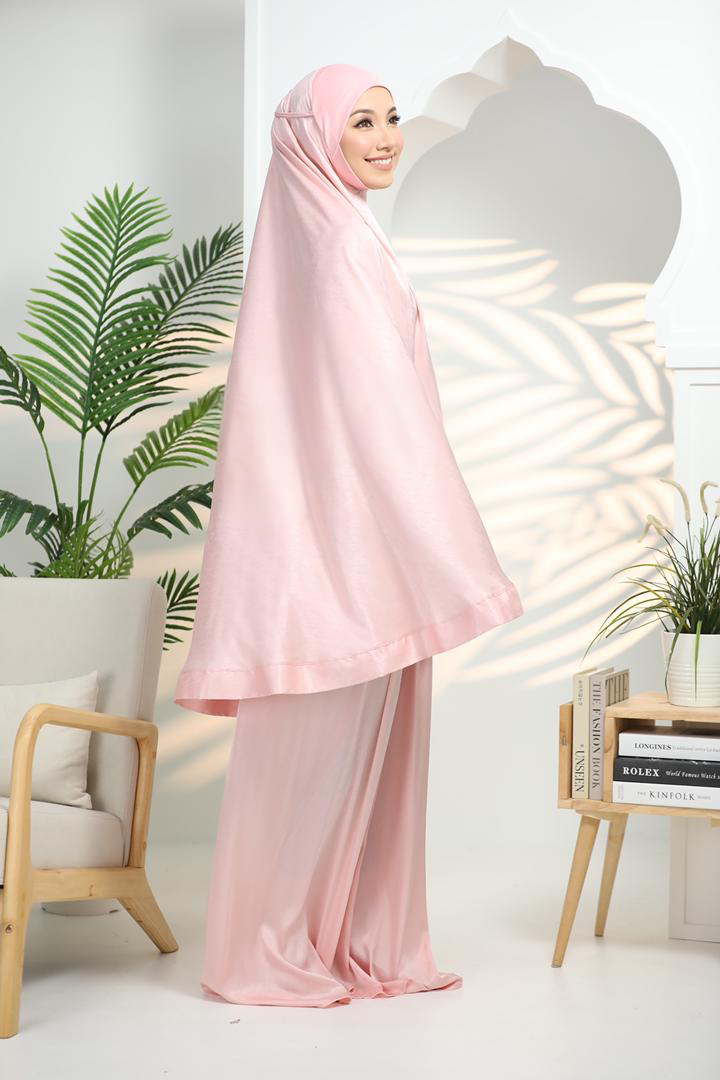 Satin Muslim Queen (Rose clair/ Light Pink)