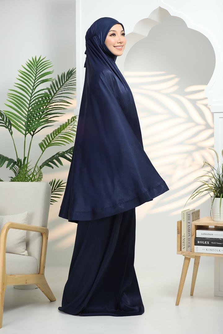 Satin Muslim Queen ( Bleu nuit/ Dark Blue)