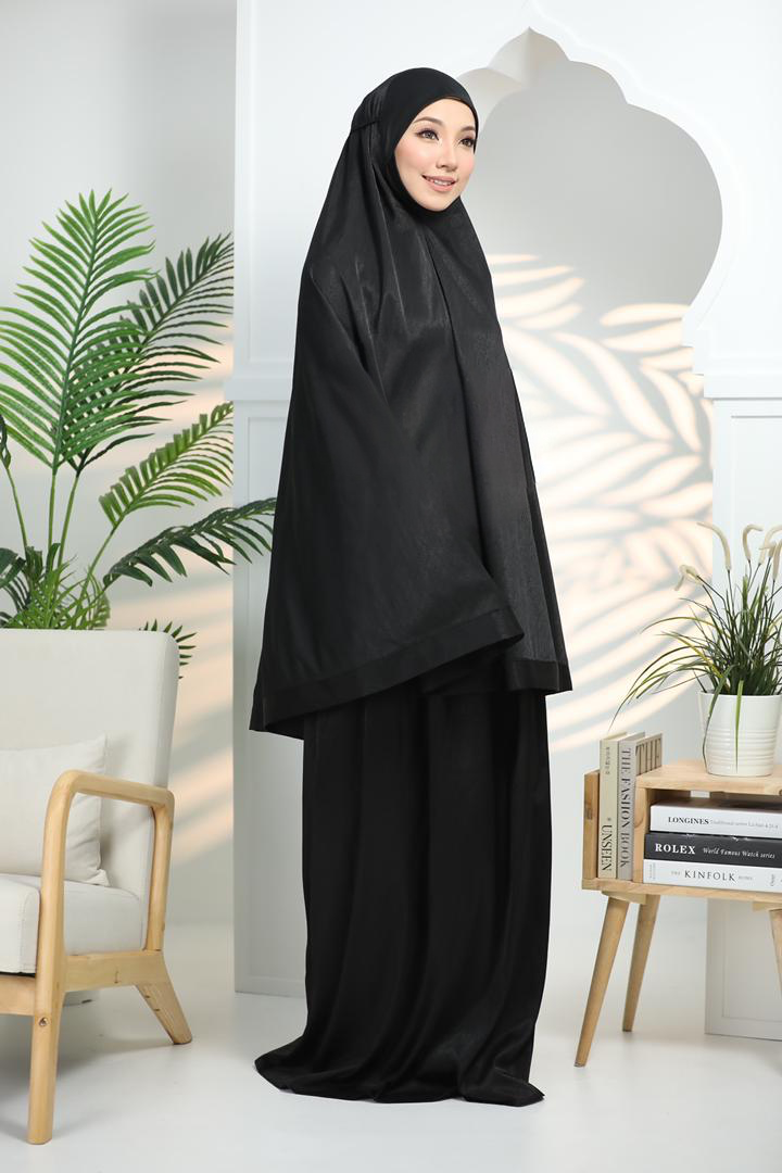 Satin Muslim queen (Noir/ Black)