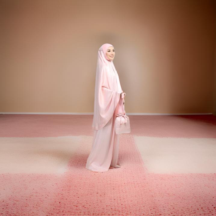 Satin Muslim Queen (Rose clair/ Light Pink)