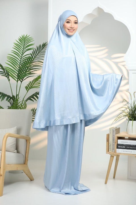 Satin Muslim queen (Bleu clair / Sea blue)